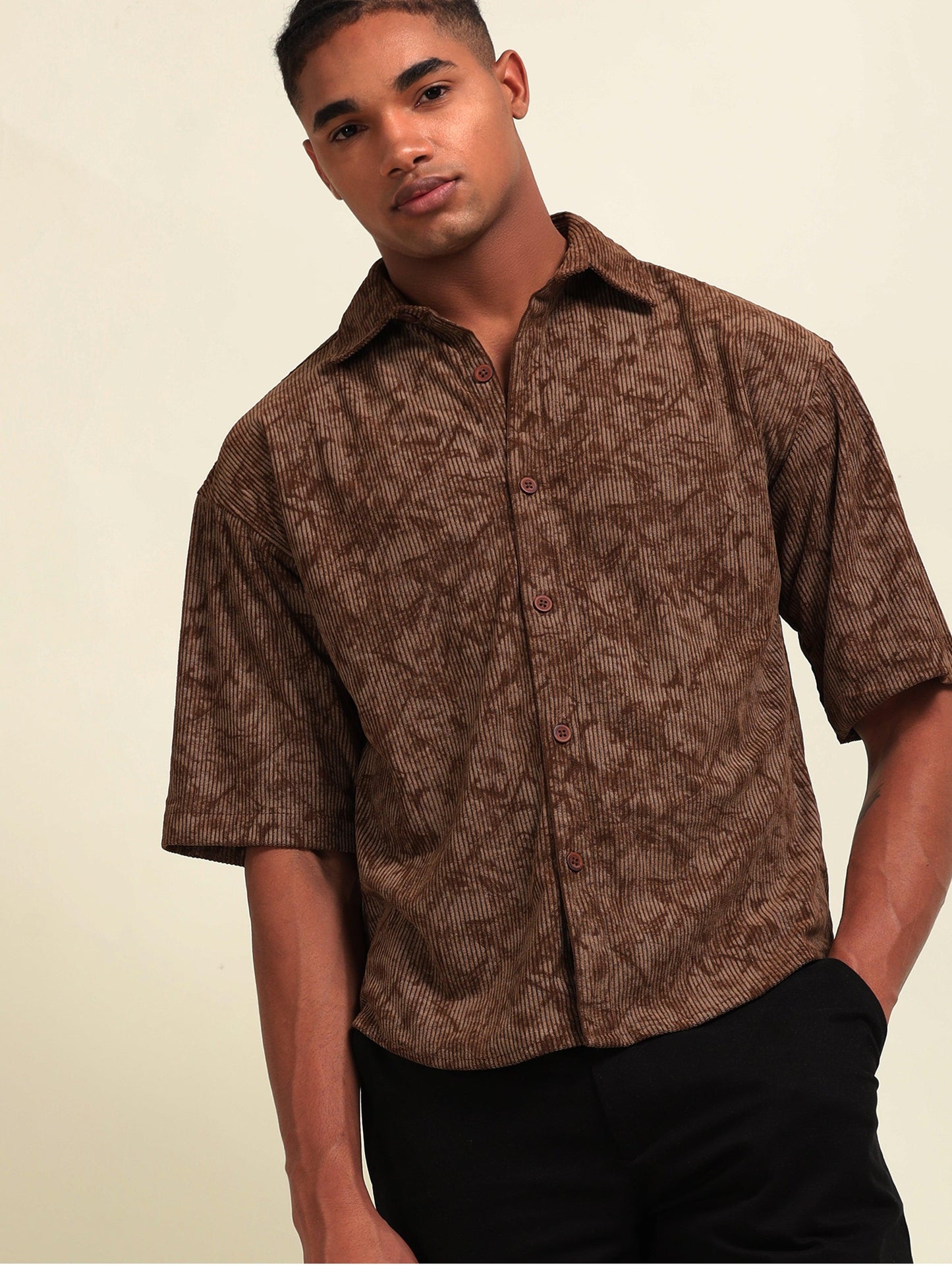 Brown Corduroy Shirt – Timeless Texture, Effortless Cool - D&K LUXUR