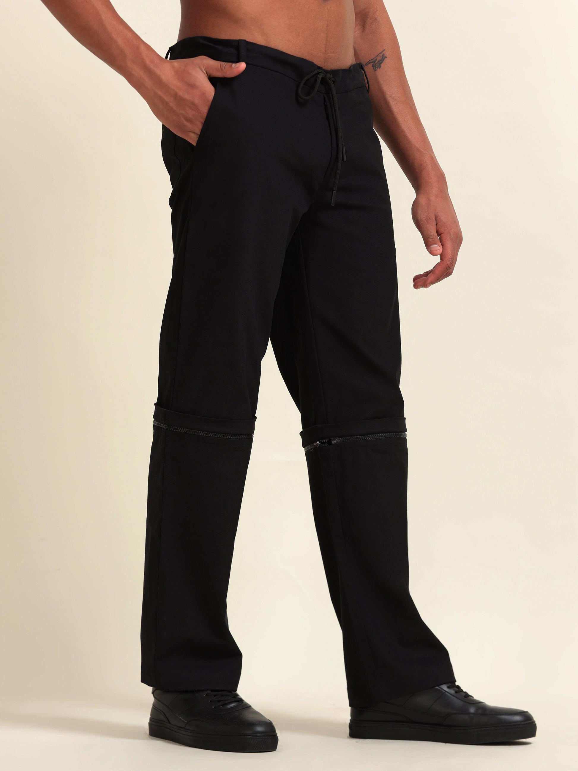 Convertible Pants To Urban Shorts - Black - D&K LUXUR