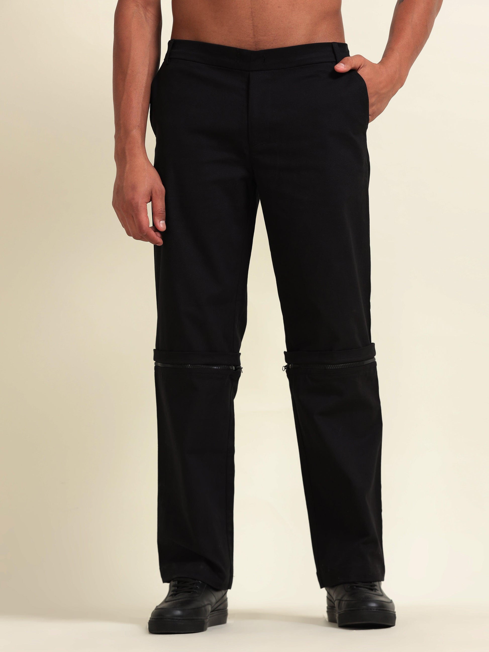 Convertible Pants To Urban Shorts - Black - D&K LUXUR