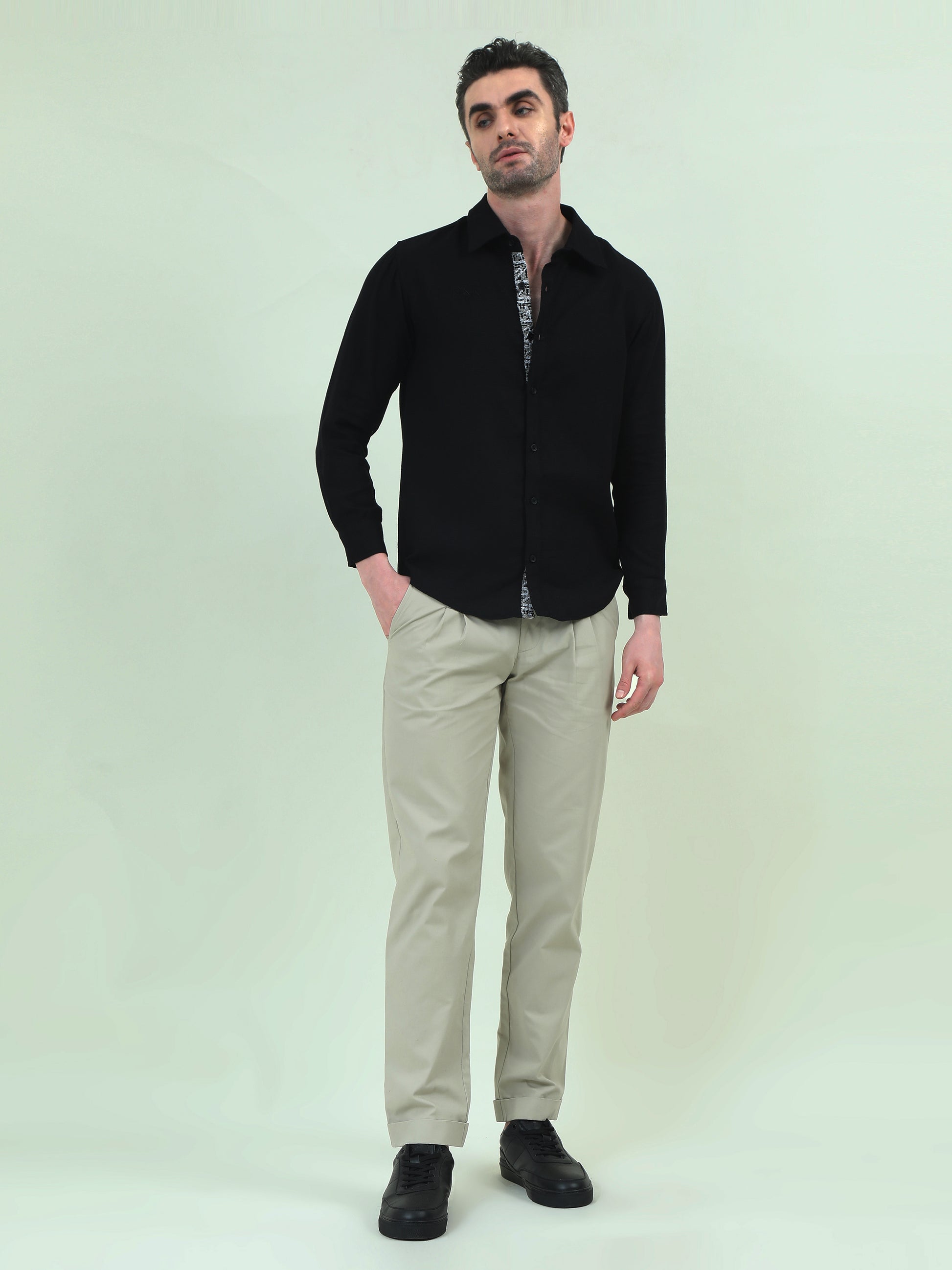 Textured Elegance – Embroidered Dobby Shirt for Work & Play - D&K LUXUR