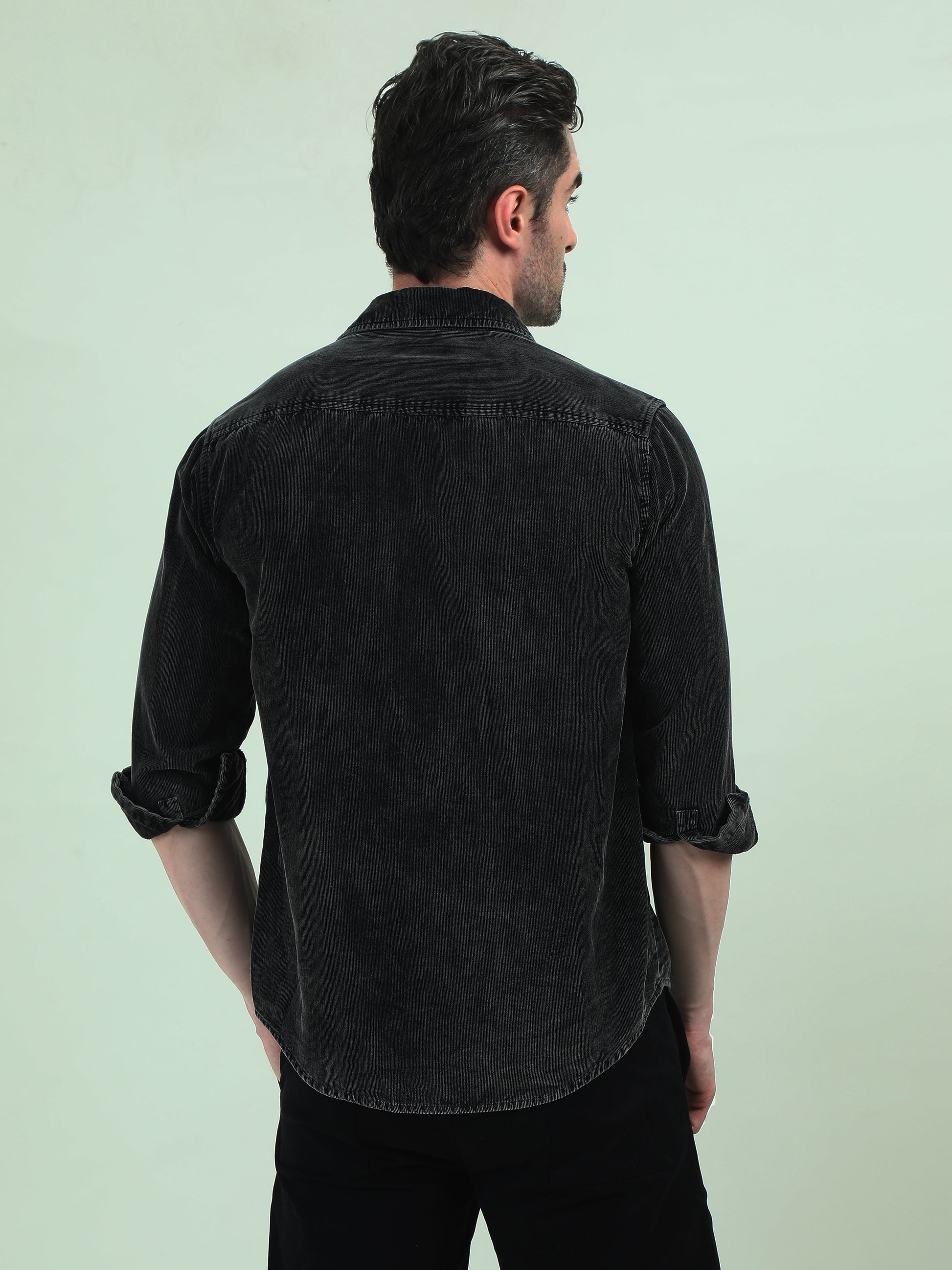Charcoal Double-Pocket Shirt – Sleek, Versatile, Effortlessly Cool - D&K LUXUR