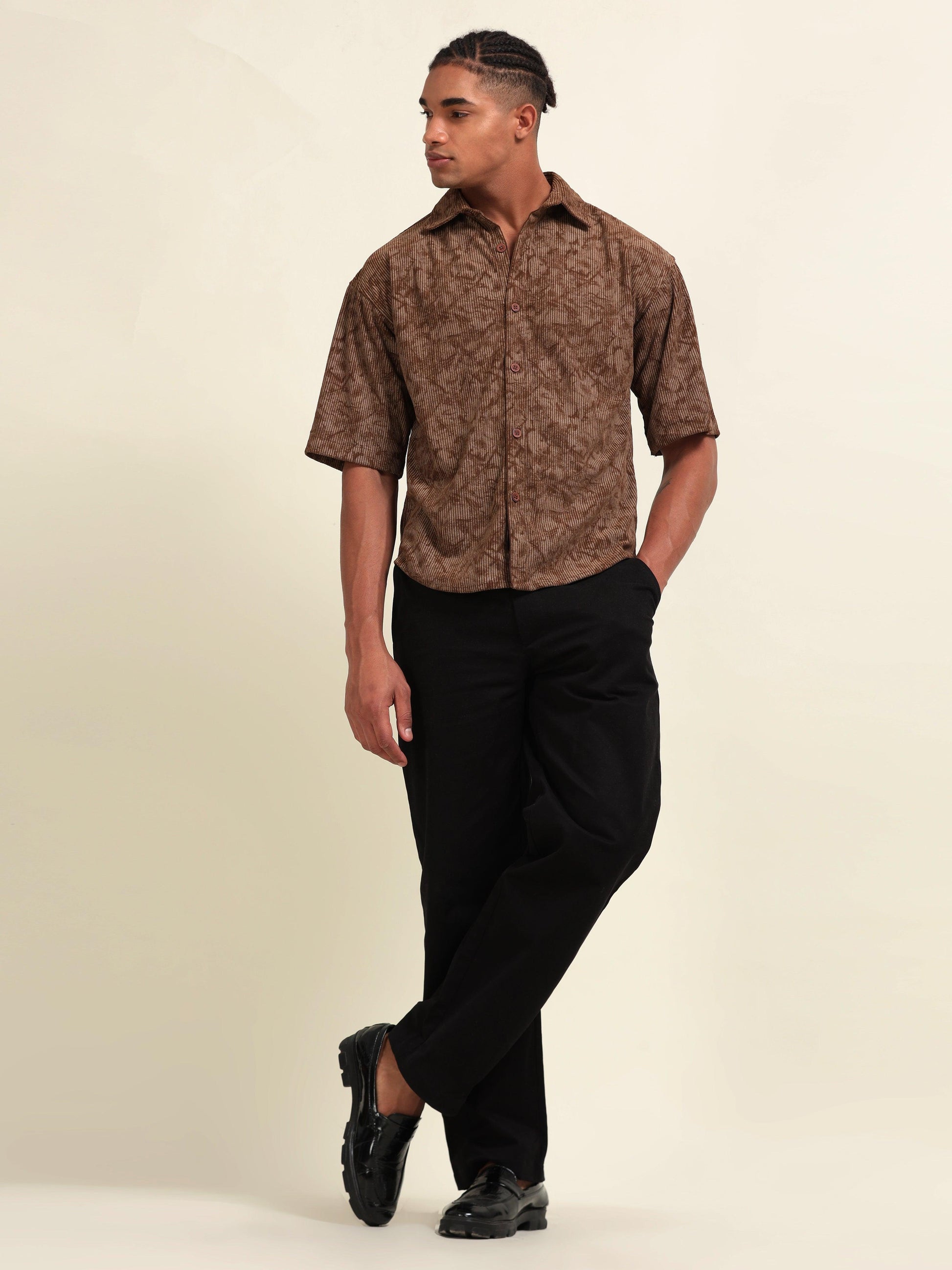 Brown Corduroy Shirt – Timeless Texture, Effortless Cool - D&K LUXUR