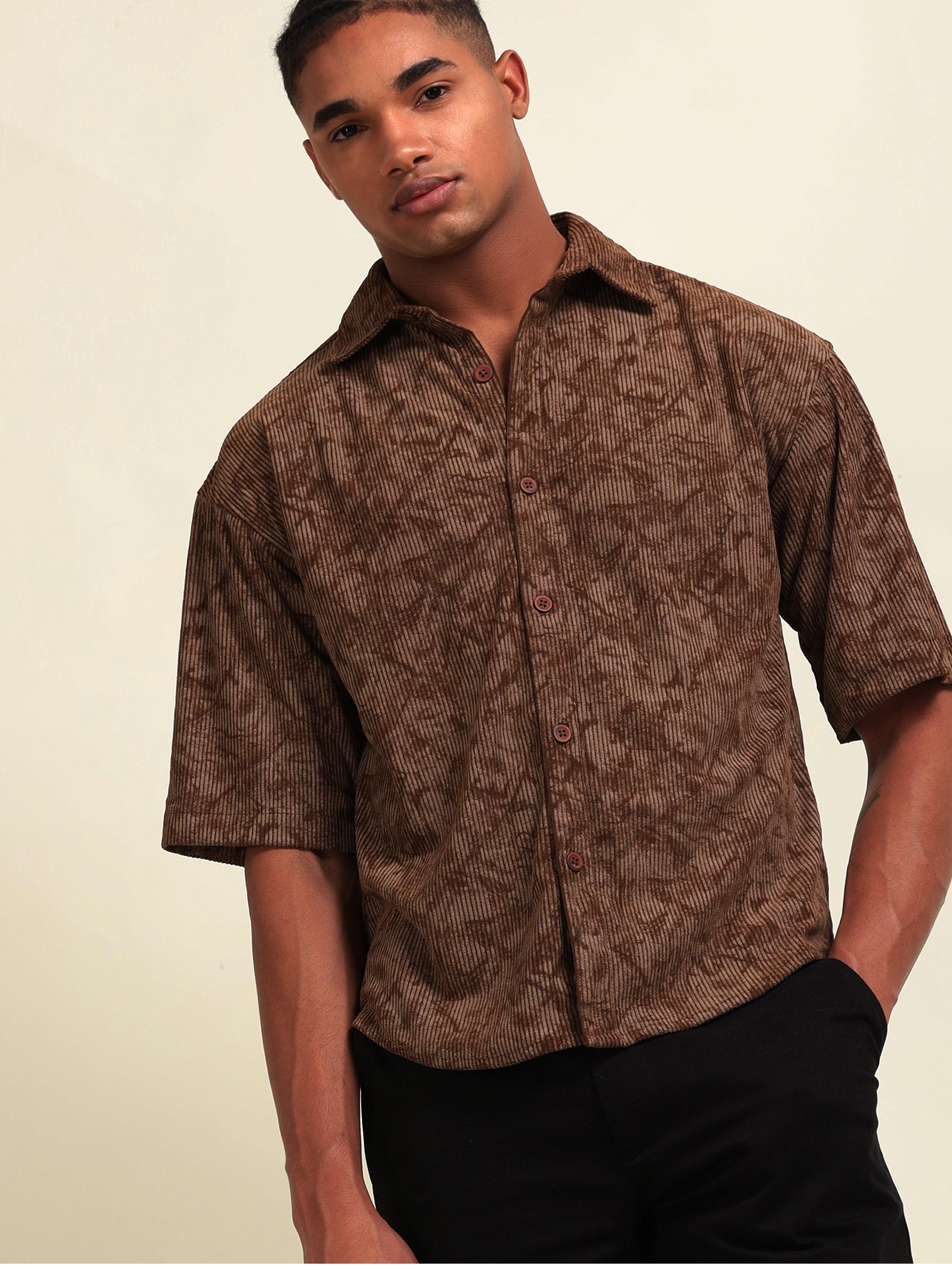 Brown Corduroy Shirt – Timeless Texture, Effortless Cool - D&K LUXUR