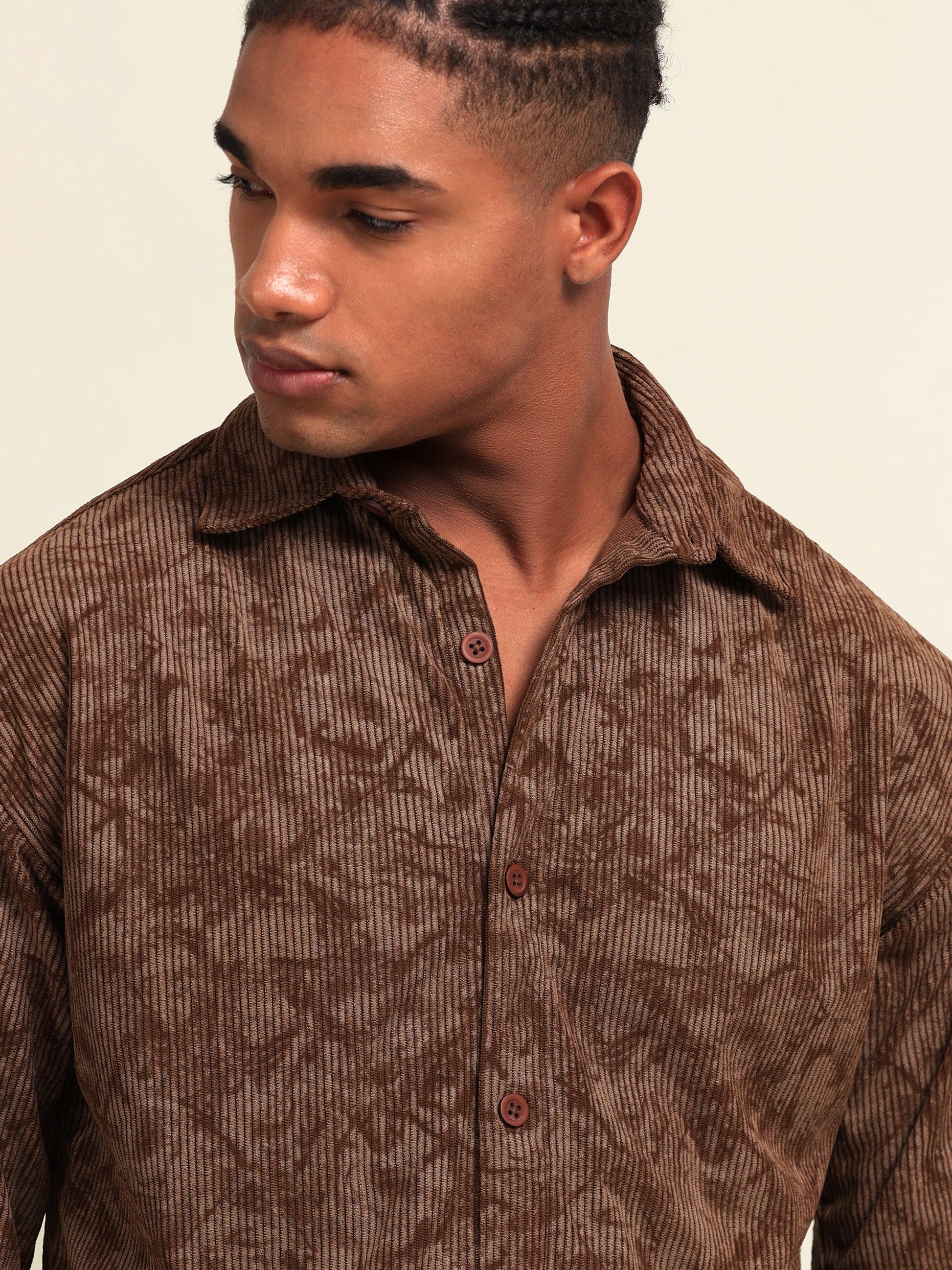 Brown Corduroy Shirt – Timeless Texture, Effortless Cool - D&K LUXUR
