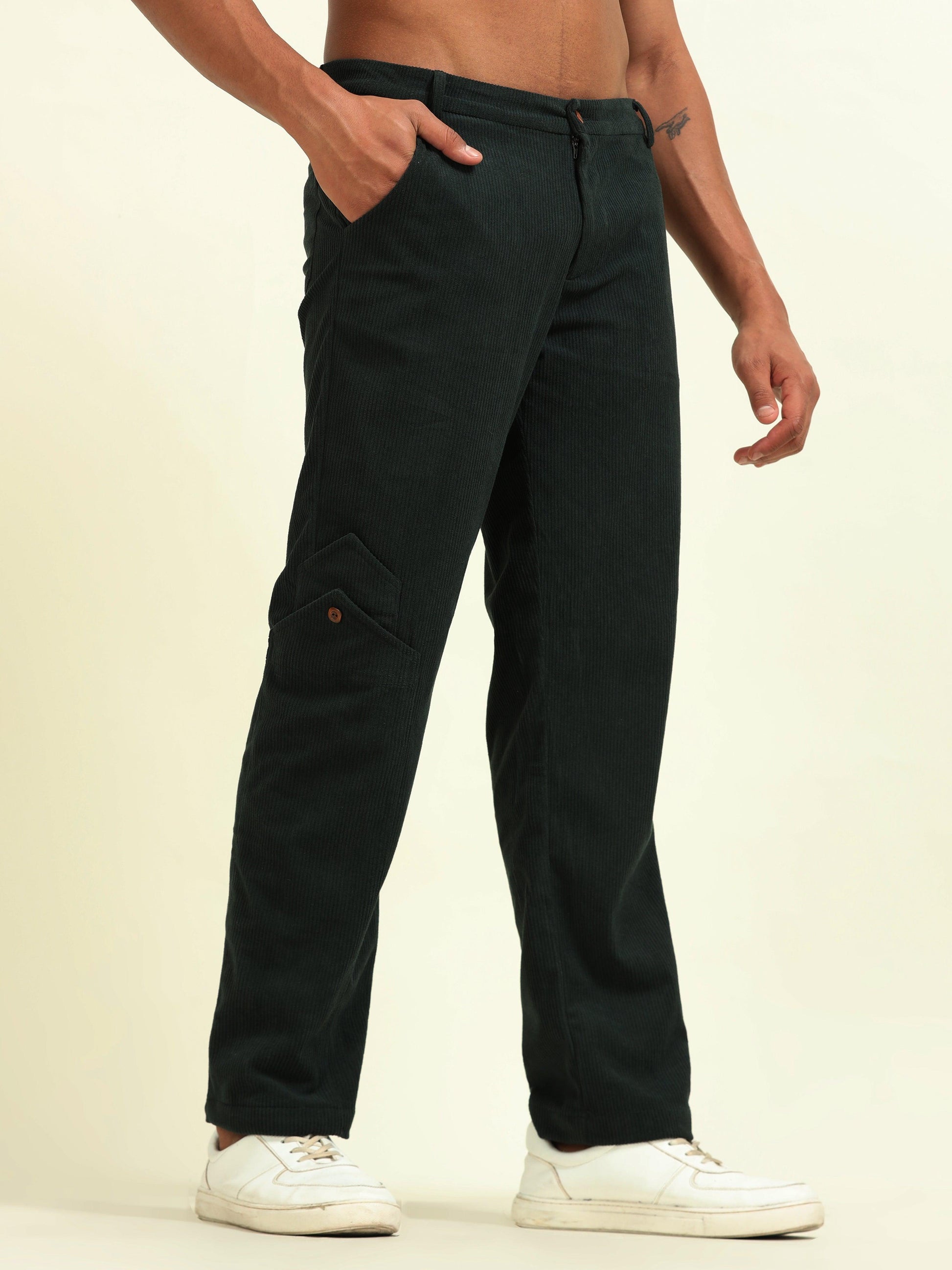 D&K Olive Green Cargo Pants – Utility Meets Effortless Style - D&K LUXUR