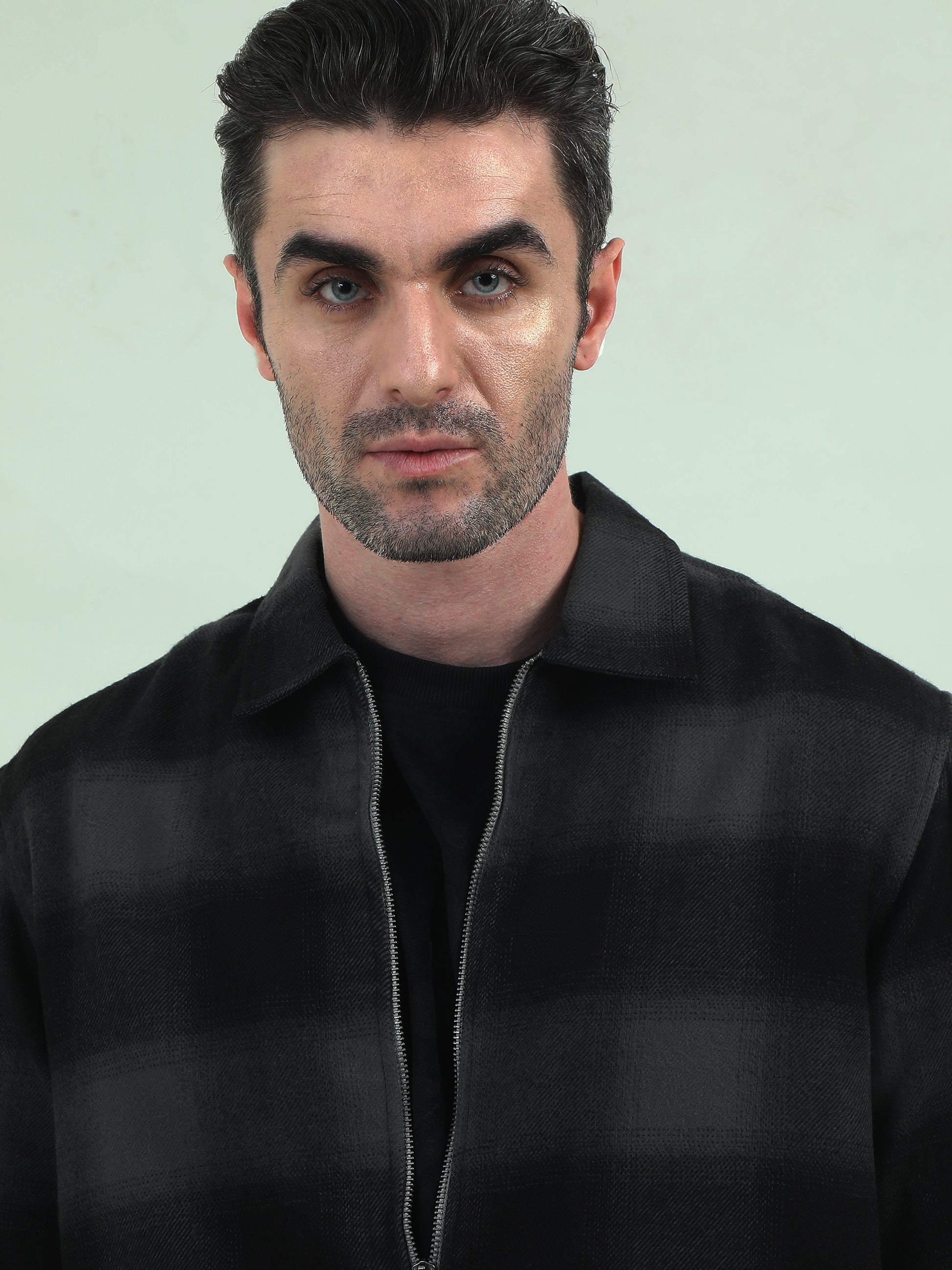 Grey-Black Tweed Jacket – Timeless Texture Meets Modern Edge - D&K LUXUR