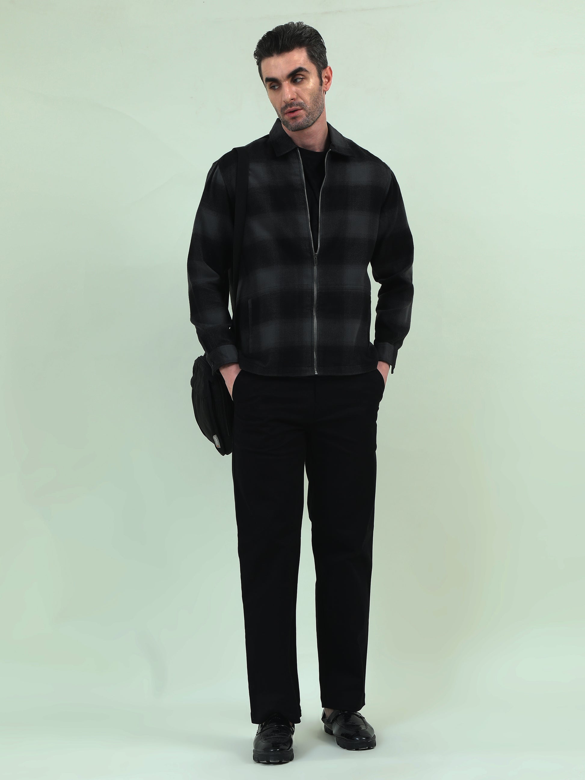 Grey-Black Tweed Jacket – Timeless Texture Meets Modern Edge - D&K LUXUR