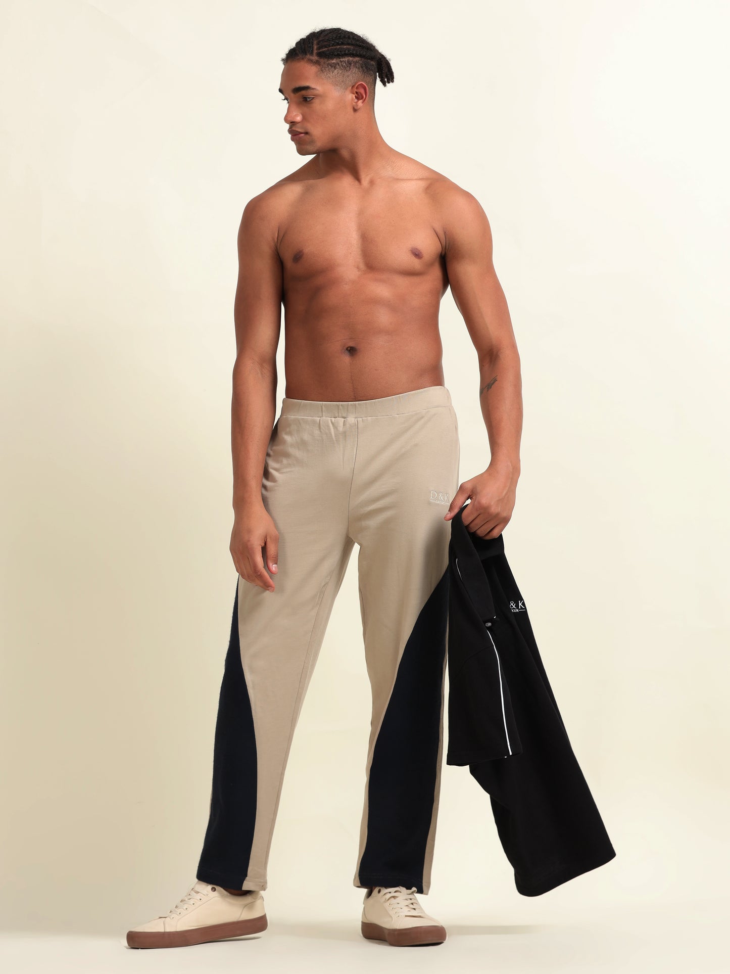Patchwork Fleece Track Pants – Bold Contrast, Ultimate Comfort - D&K LUXUR