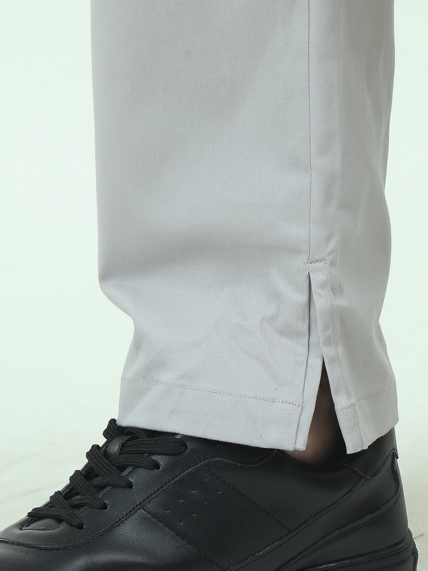 Slit Cut Grey Pants – Modern Elegance with a Sleek Edge - D&K LUXUR