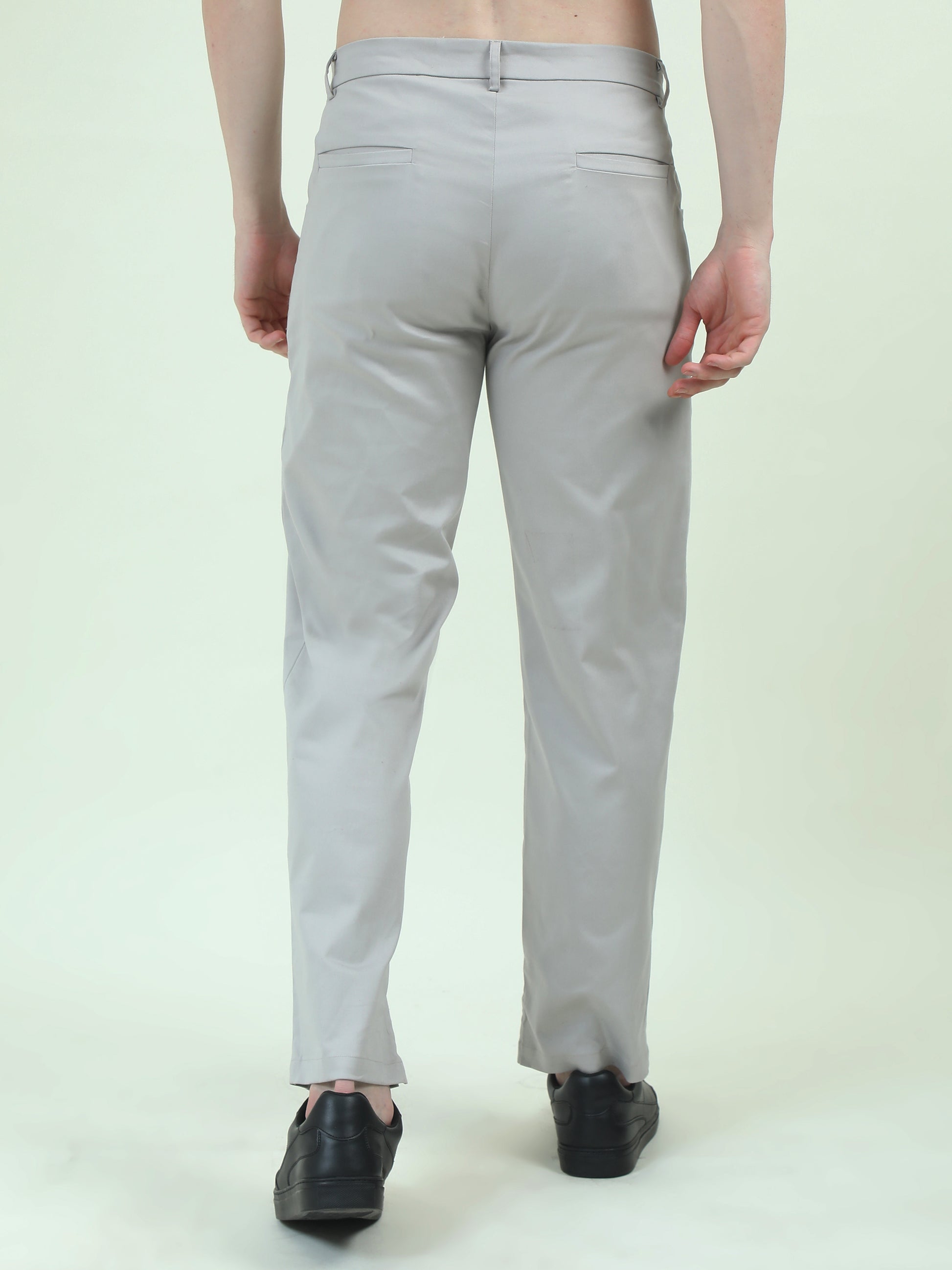 Slit Cut Grey Pants – Modern Elegance with a Sleek Edge - D&K LUXUR