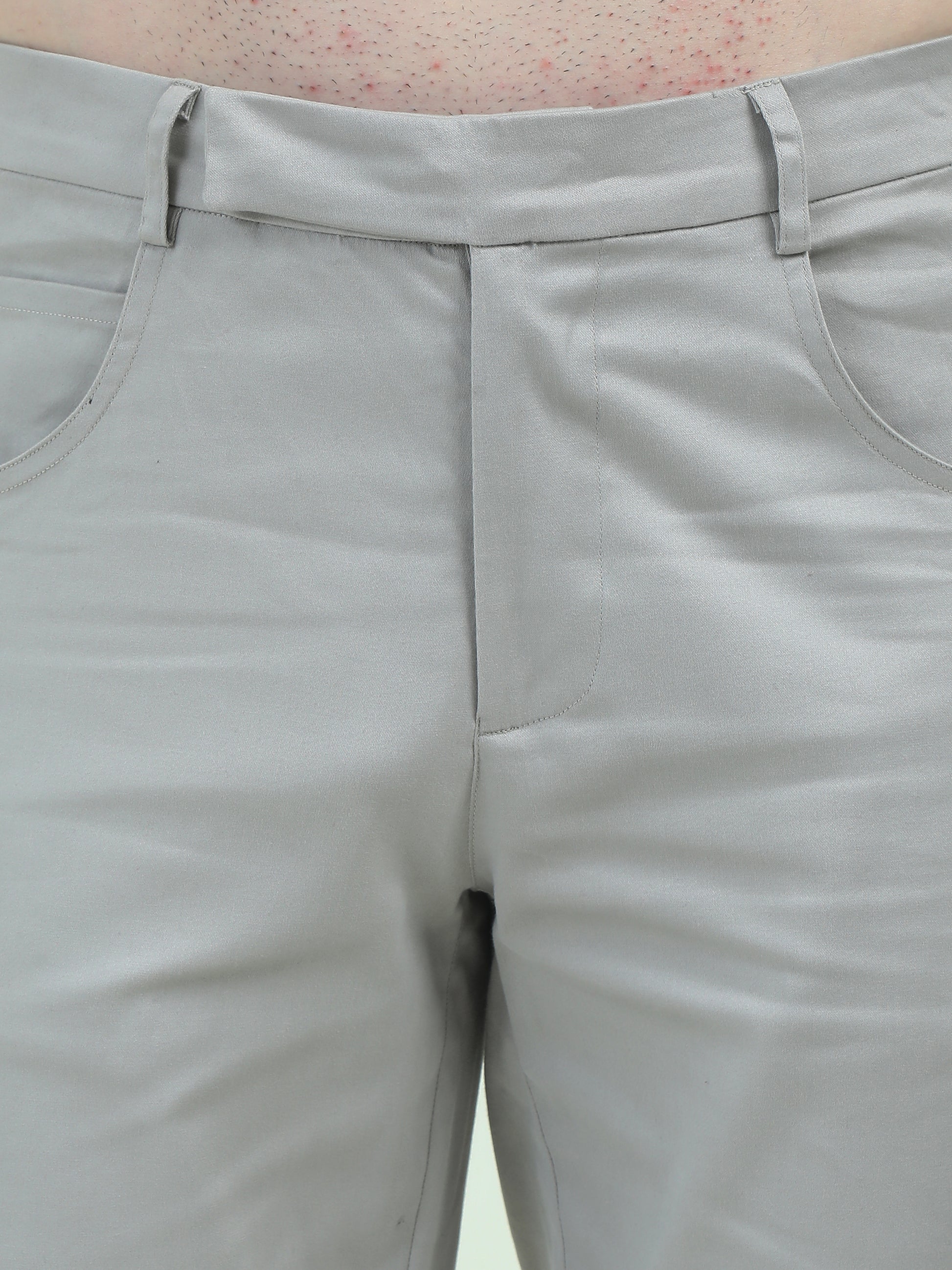 Slit Cut Grey Pants – Modern Elegance with a Sleek Edge - D&K LUXUR