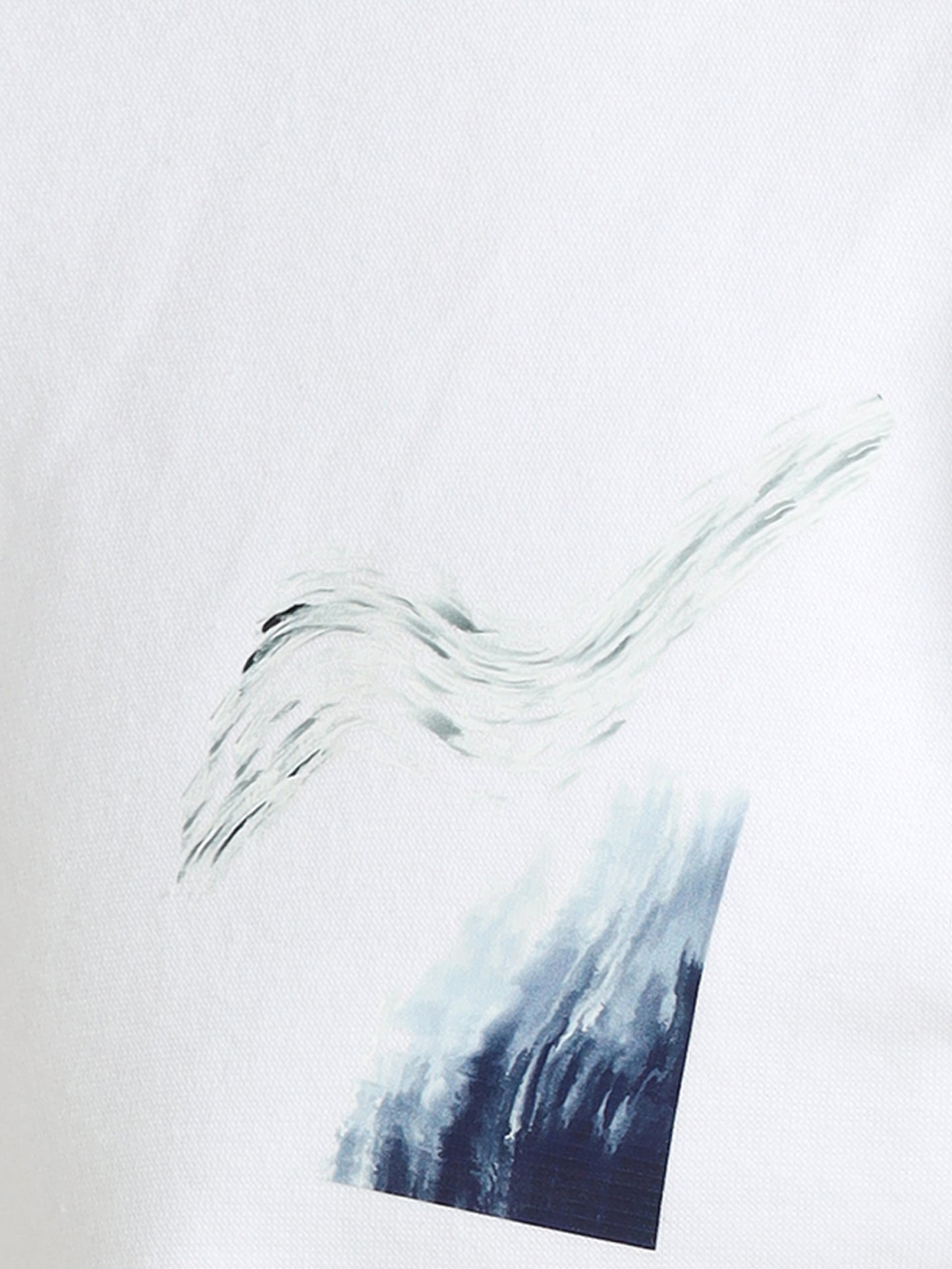 Wavy Pattern White Sweatshirt – Oversized Fleece for Casual Comfort - D&K LUXUR