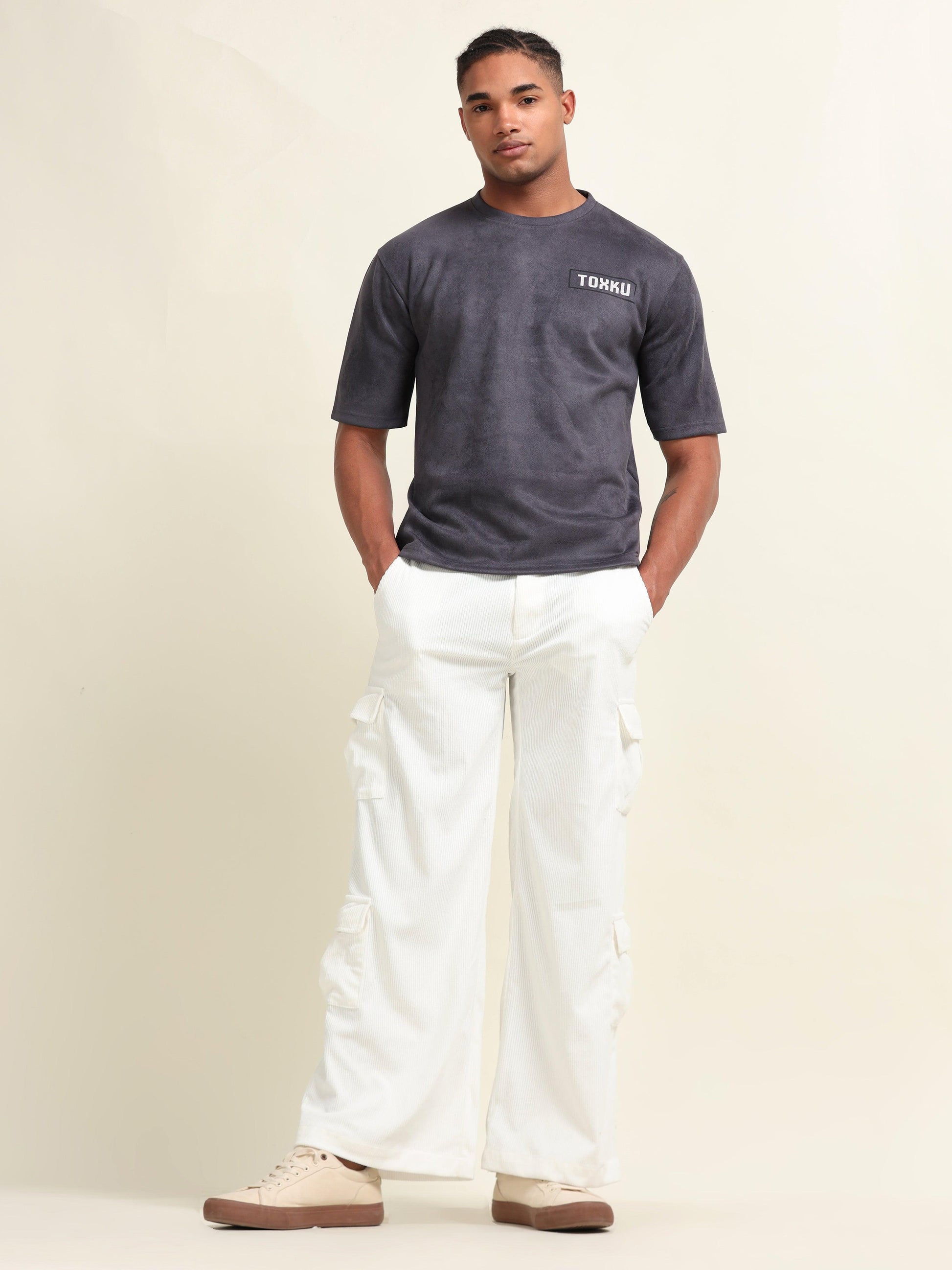 White Loose-Fit Cargo – The Ultimate Blend of Comfort & Utility - D&K LUXUR