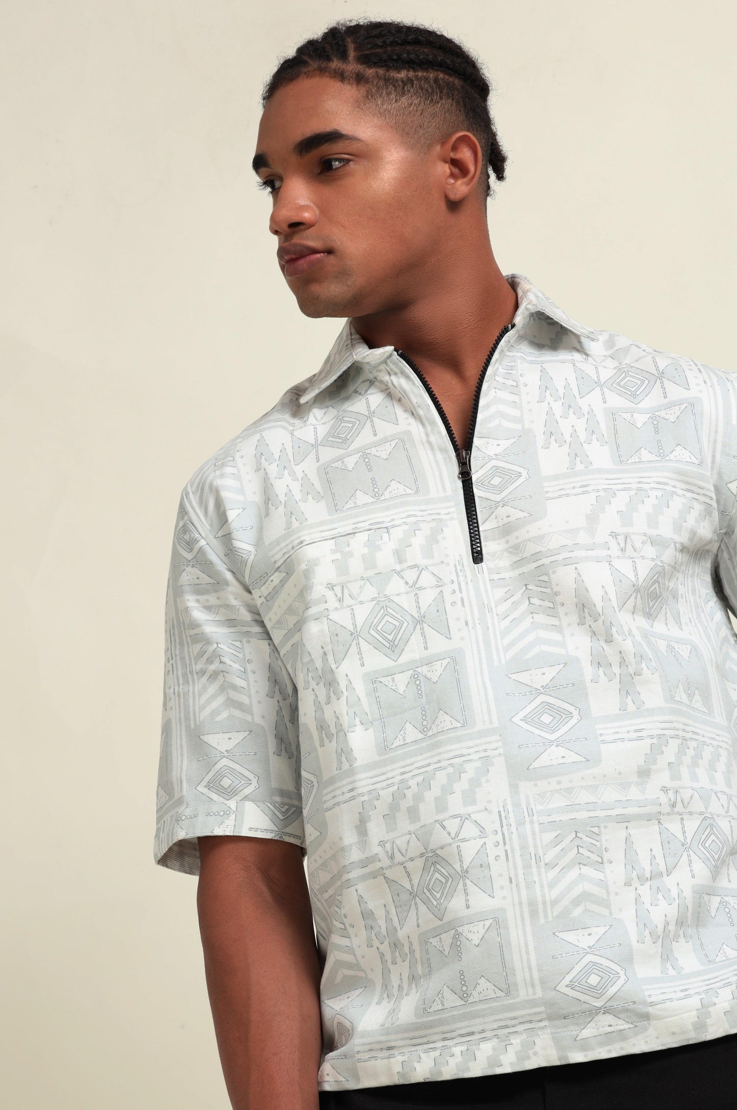Nawabi Zip-Up Polo – Cultural Elegance Meets Modern Style - D&K LUXUR